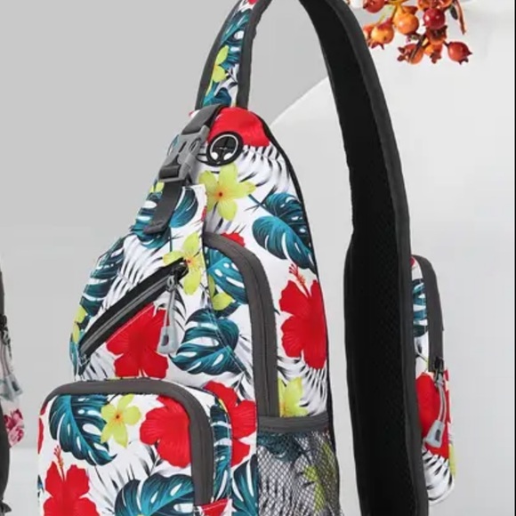 Handbags - Floral Sling Bag~Crossbody Sling Chest Bag Daypack~NEW